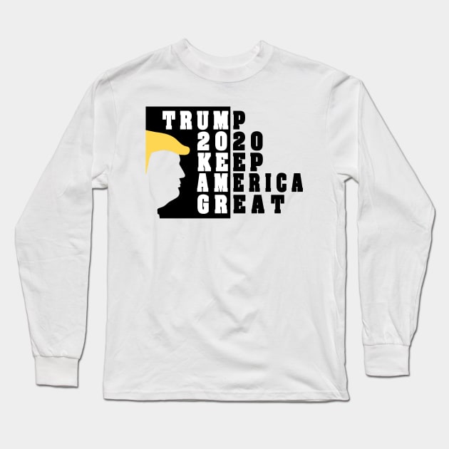 Trump 2020 Keep America Great Long Sleeve T-Shirt by BaronBoutiquesStore